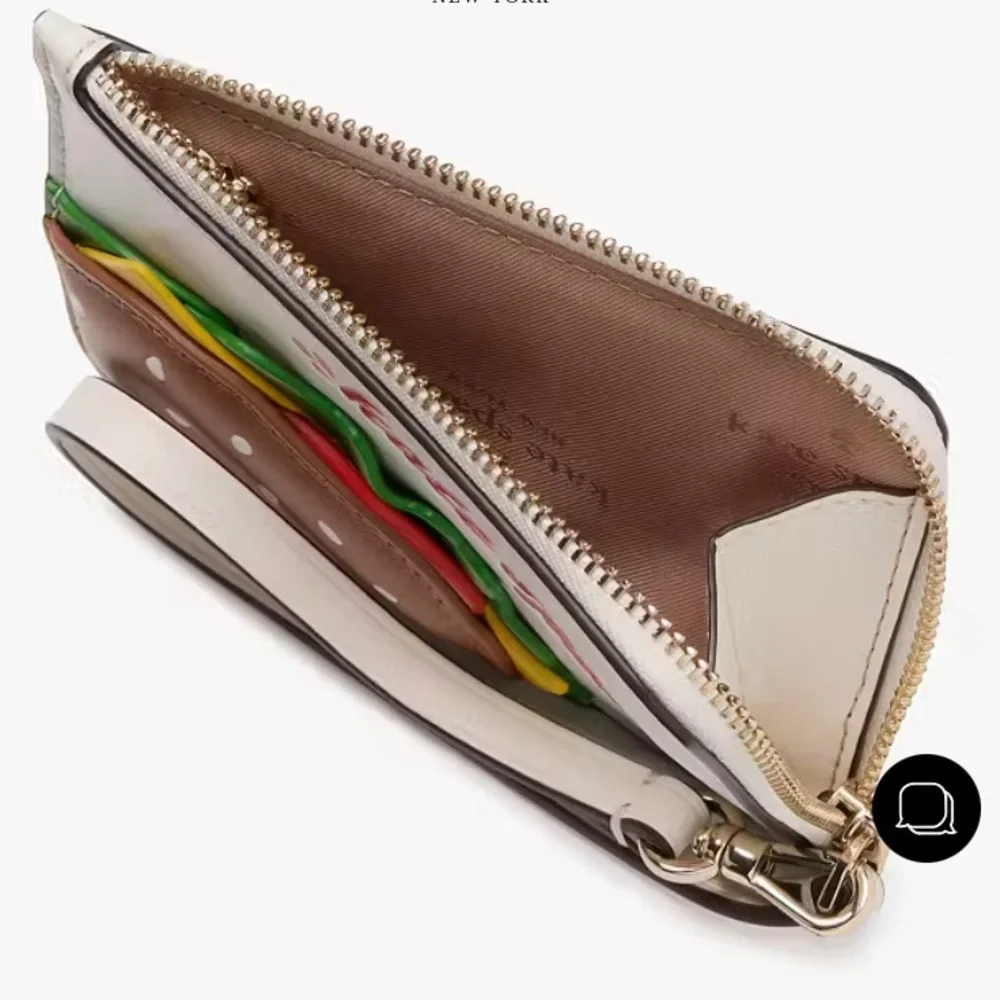 Kate Spade New York Snack Bar Burger Card Holder Wristlet - NWT MSRP $149